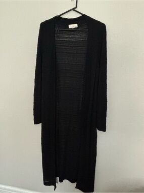 By Design Black Open-Front Cardigan
